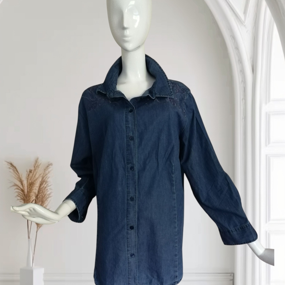 Allison Daley Blue Denim Blouse